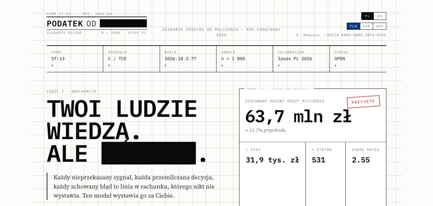 Zrzut ekranu kalkulatora silence-tax.com